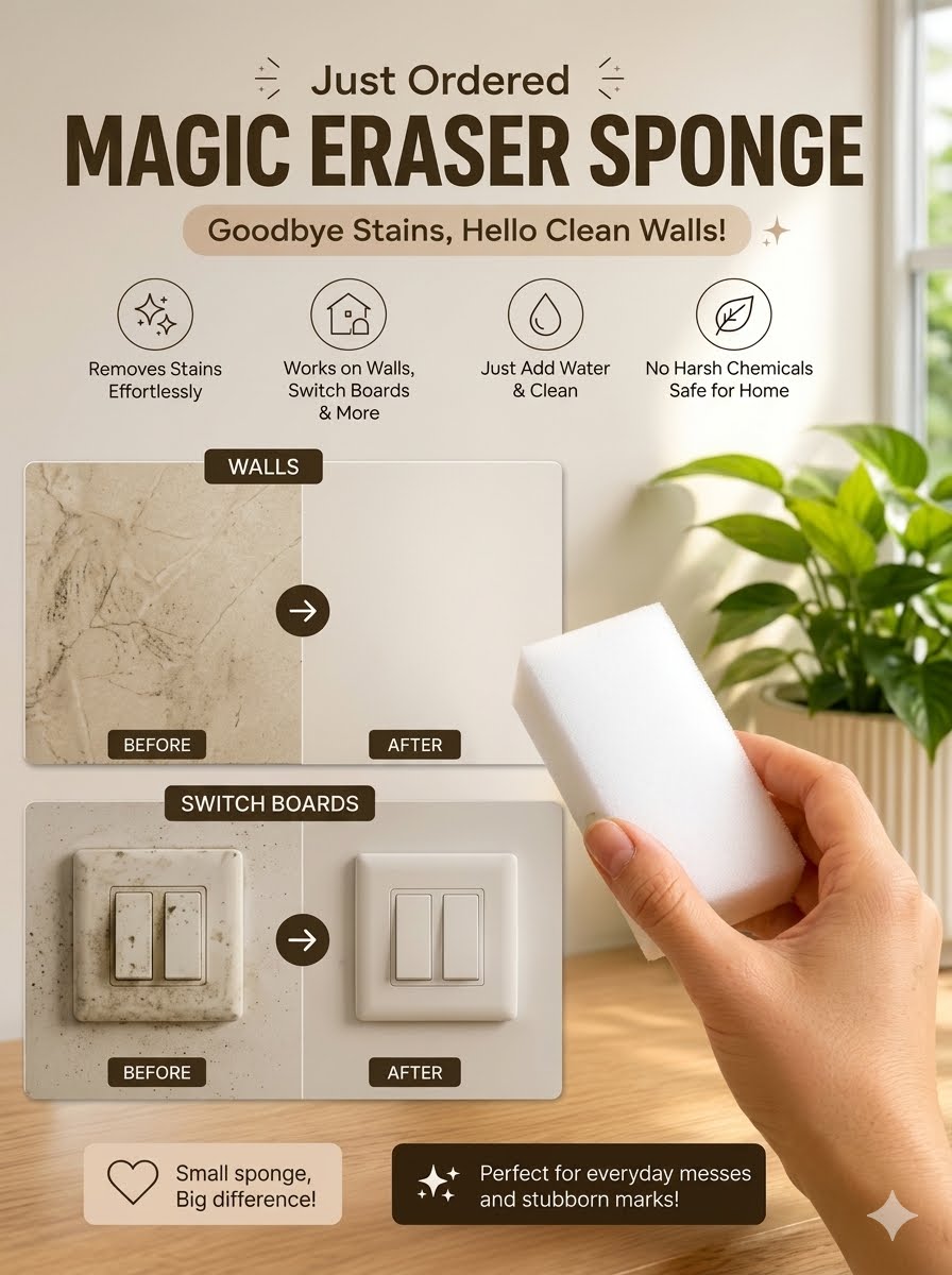 Magic Eraser Sponge – Pack of 4 🧽✨