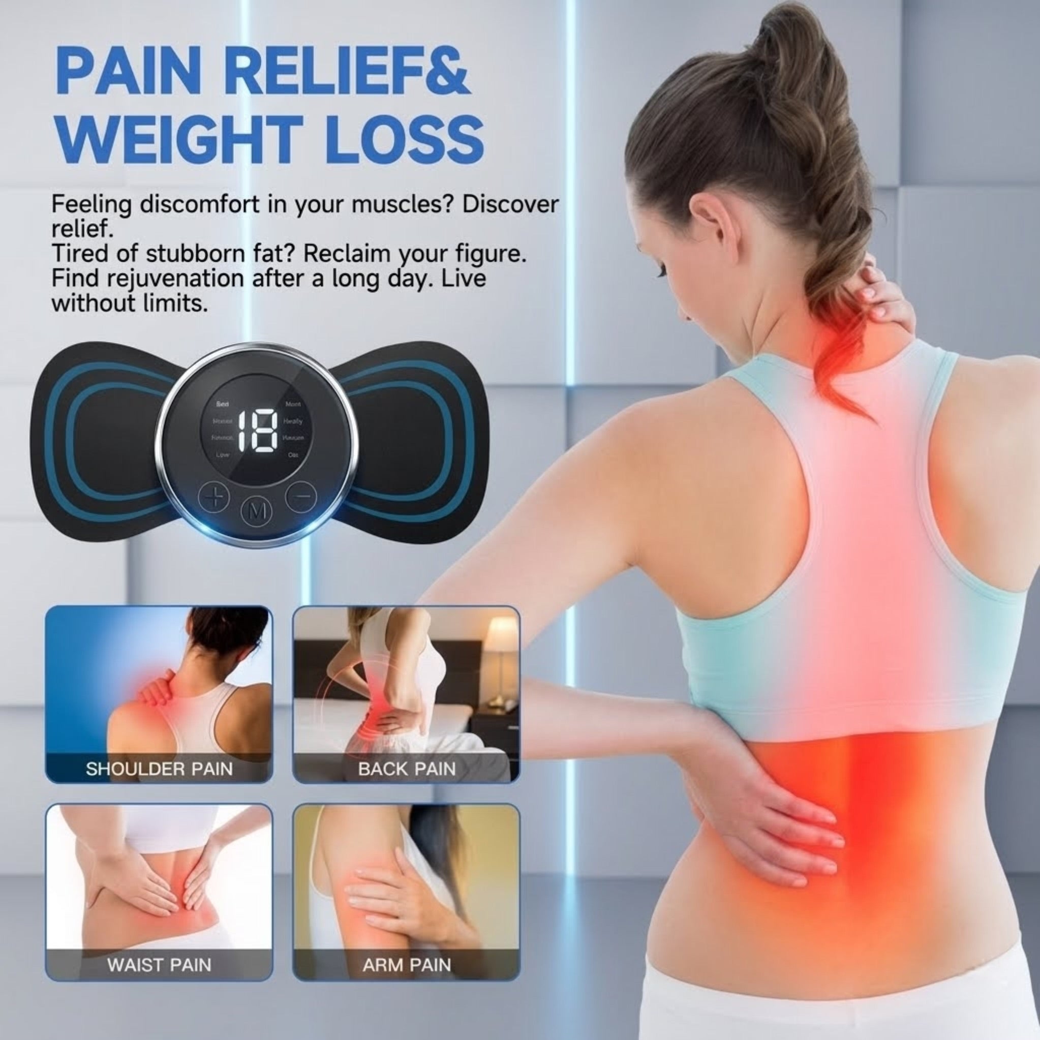 Rechargeable Wireless Muscle Stimulator Massager