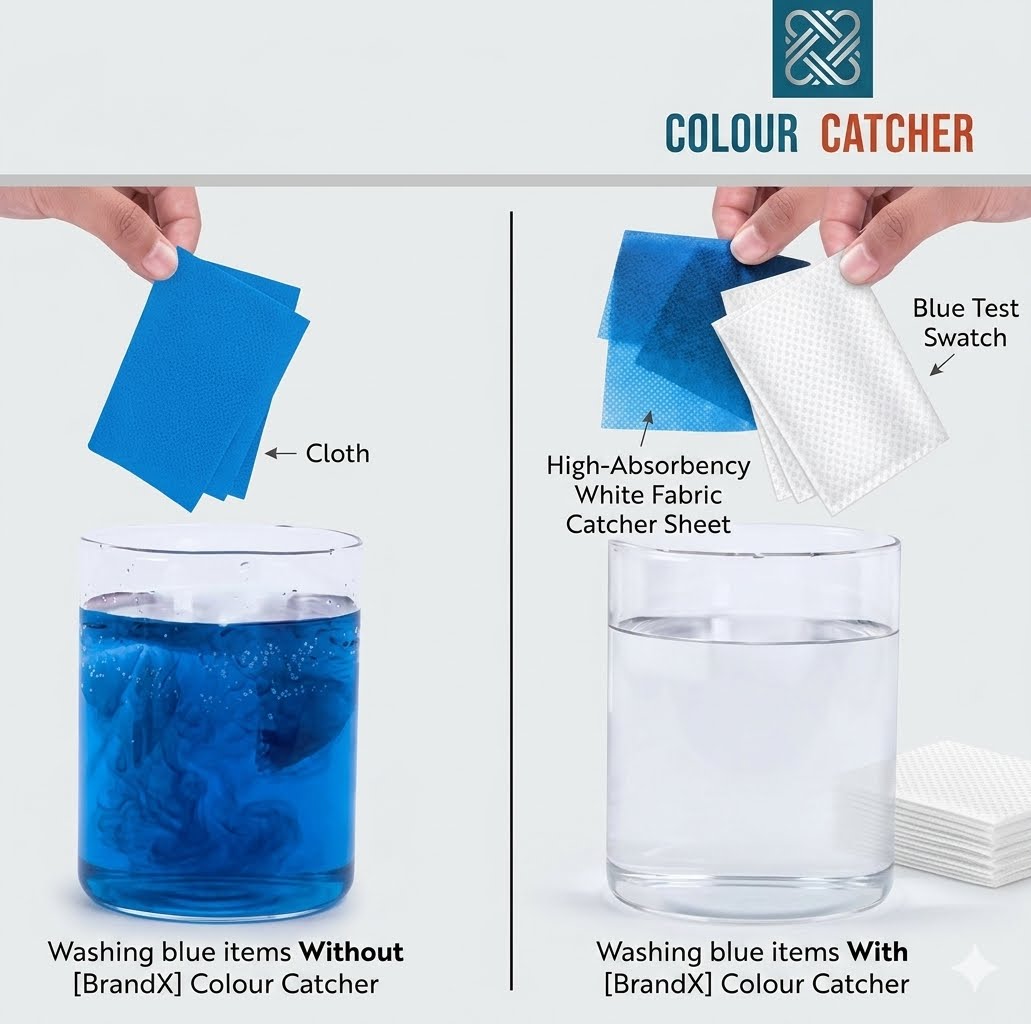 Colour Catcher Laundry Sheets – Prevents Colour Bleeding & Keeps Clothes Bright