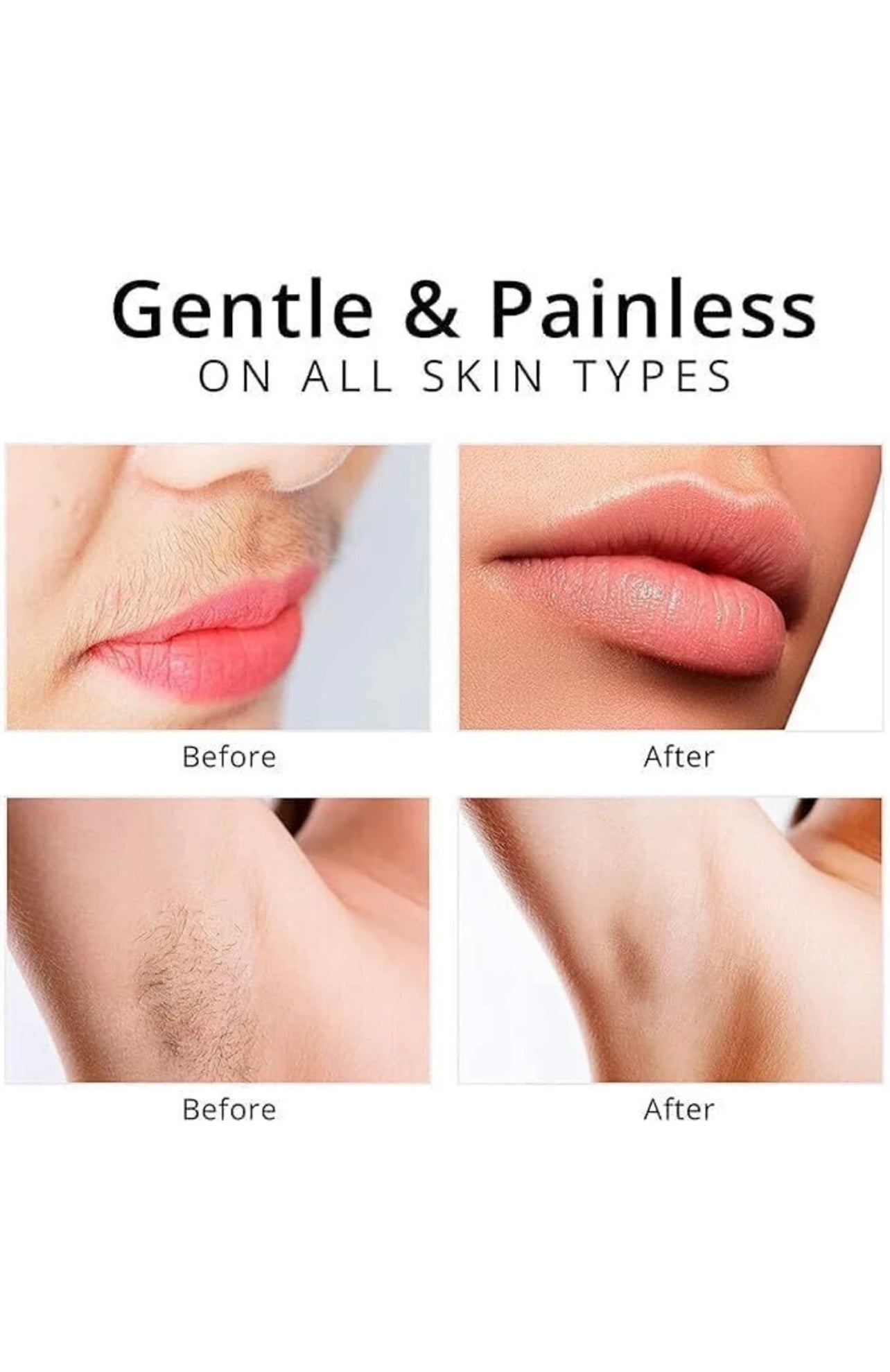 2-in-1 Rechargeable Facial Hair Remover & Eyebrow Trimmer for Women