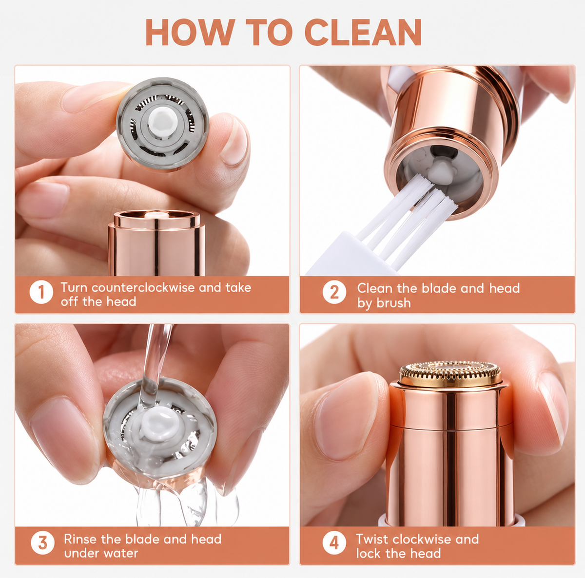 2-in-1 Rechargeable Facial Hair Remover & Eyebrow Trimmer for Women
