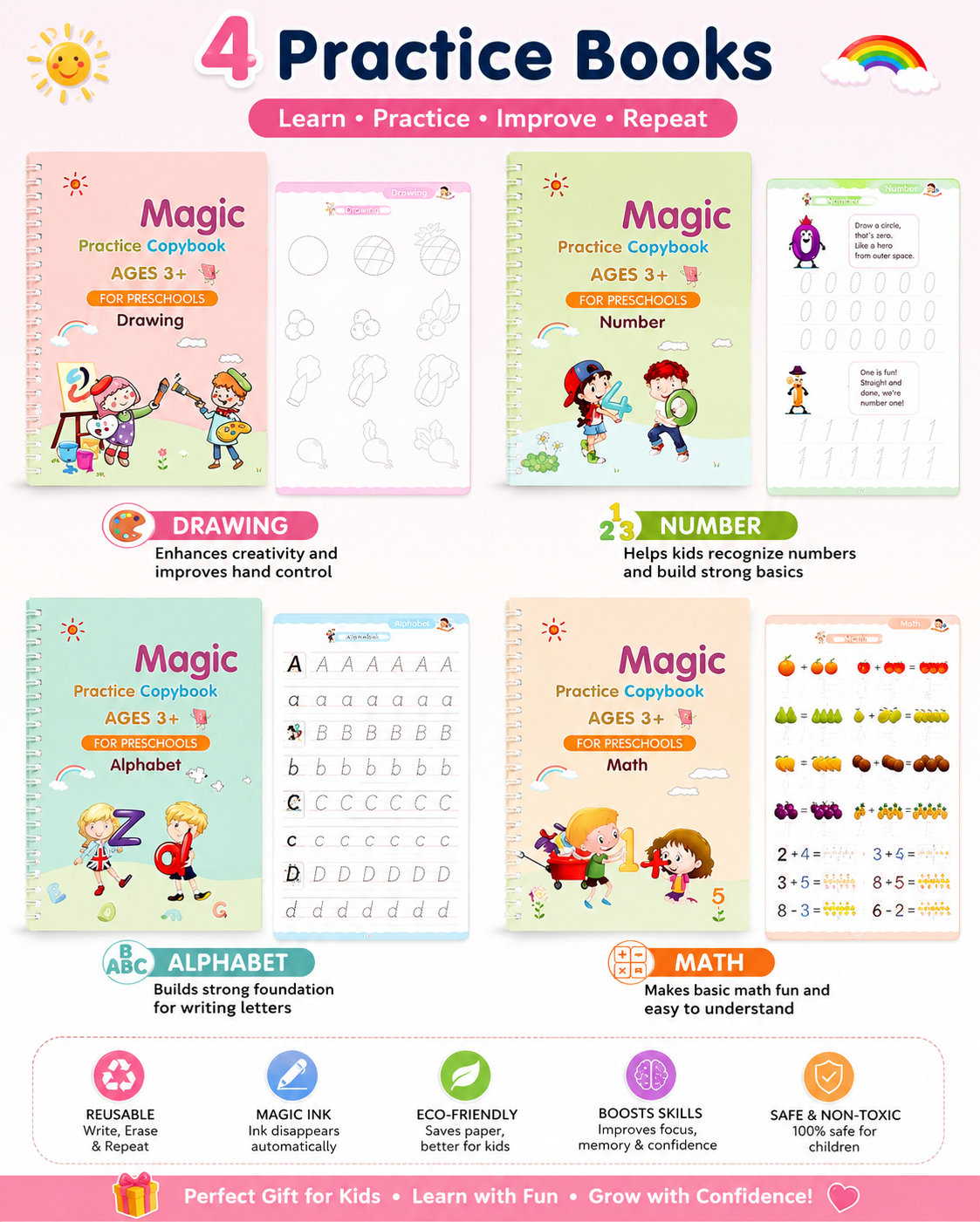 Original Sank Magic Practice Copybook