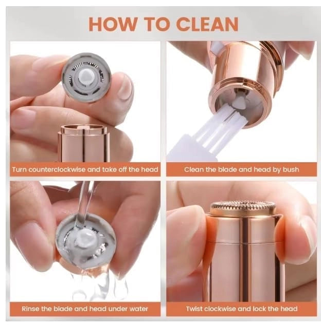 2-in-1 Rechargeable Facial Hair Remover & Eyebrow Trimmer for Women