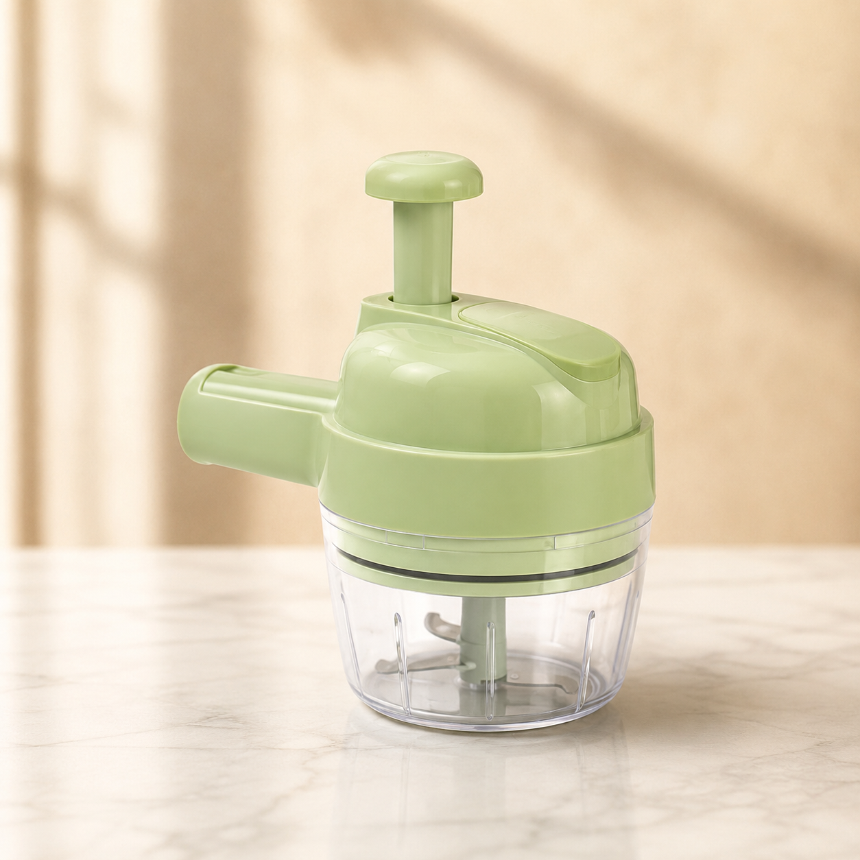 Manual Hand-Press Food Chopper – Quick Garlic & Vegetable Mincer