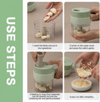 Manual Hand-Press Food Chopper – Quick Garlic & Vegetable Mincer